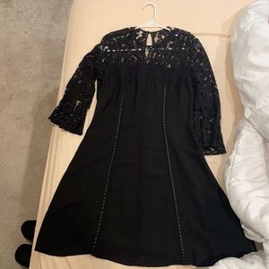 Nanette Nanette Lepore Lace Top Cocktail Dress Black